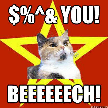 $%^& YOU! BEEEEEECH!  Lenin Cat