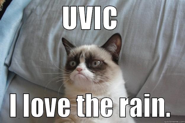 Oh, please - UVIC I LOVE THE RAIN. Grumpy Cat