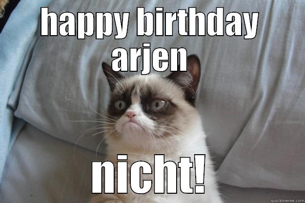 HAPPY BIRTHDAY ARJEN NICHT! Grumpy Cat