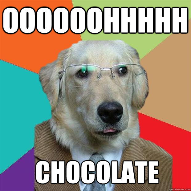 OOOOOOHHHHH
 CHOCOLATE  Business Dog