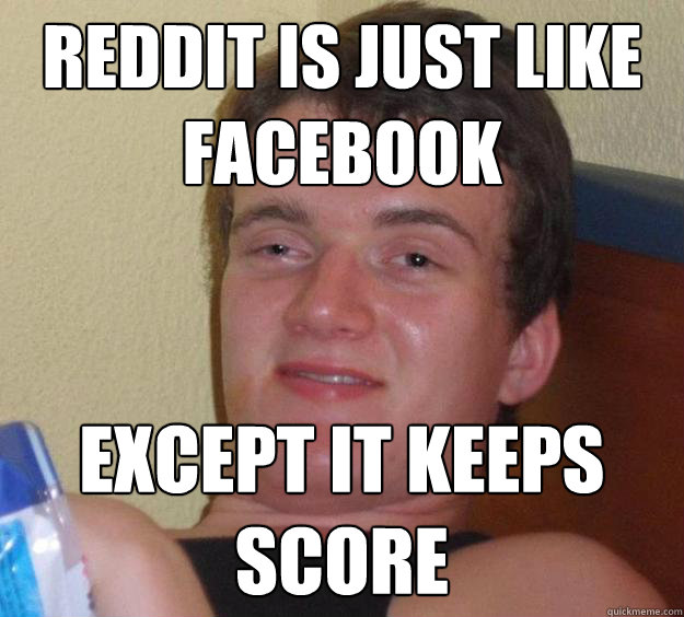 Reddit is just like Facebook Except it keeps score  10 Guy