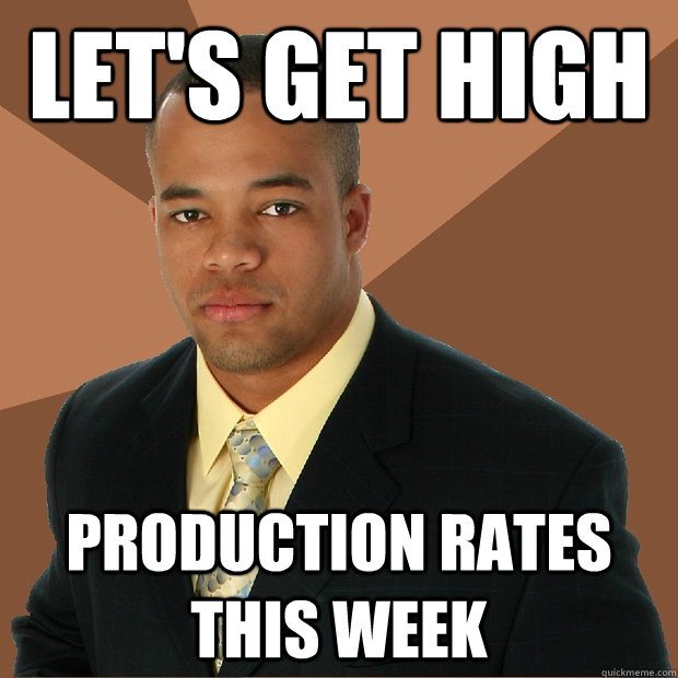 Let's get high Production rates this week  Successful Black Man