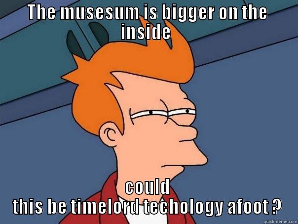 THE MUSEUM IS BIGGER ON THE INSIDE  COULD THIS BE TIMELORD TECHNOLOGY AFOOT ? Futurama Fry