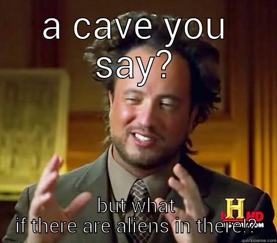 A CAVE YOU SAY? BUT WHAT IF THERE ARE ALIENS IN THERE!? Ancient Aliens