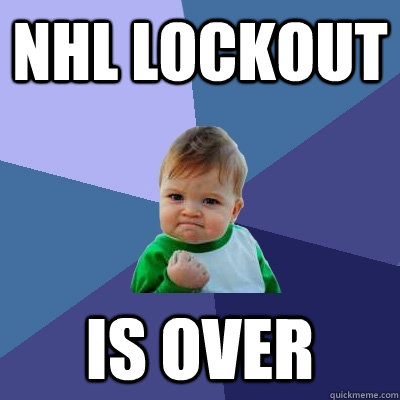 Nhl lockout is over  Success Kid