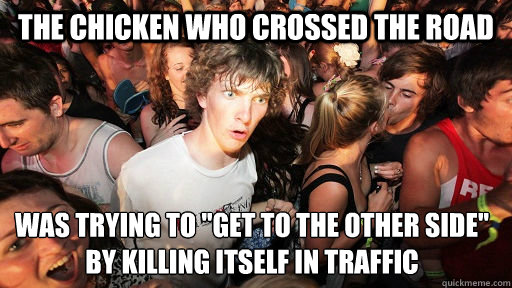 the chicken who crossed the road was trying to 