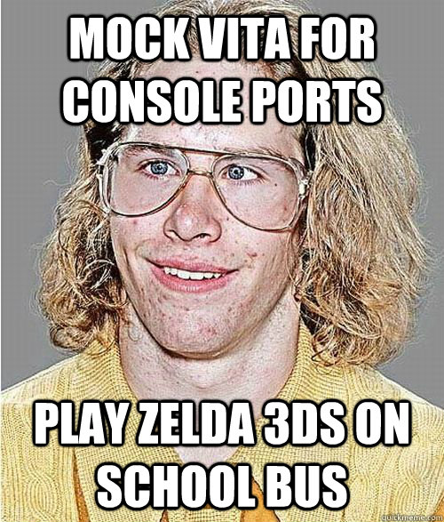 Mock Vita for Console ports Play Zelda 3DS on school bus  NeoGAF Asshole