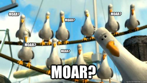 Moar? Moar? Moar? Moar? Moar? Moar?  Finding Nemo Seagulls