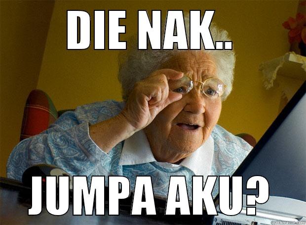 DIE NAK.. JUMPA AKU? Grandma finds the Internet