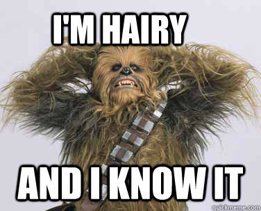 i'm hairy and i know it  sexy chewbacca