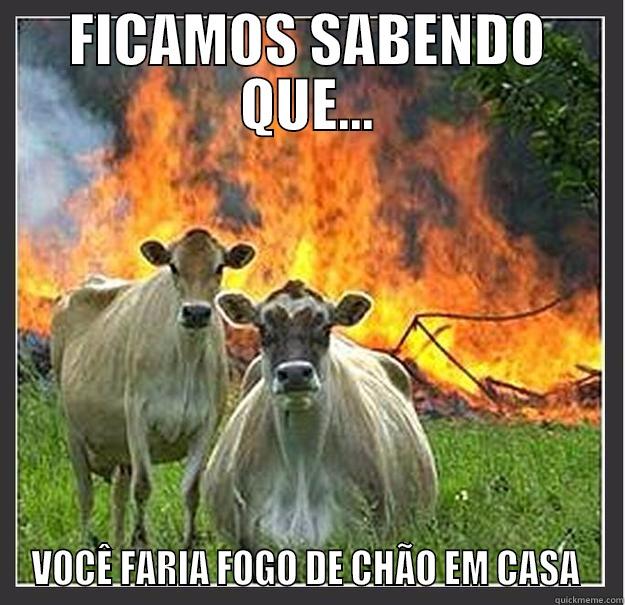 FICAMOS SABENDO QUE... VOCÊ FARIA FOGO DE CHÃO EM CASA  Evil cows