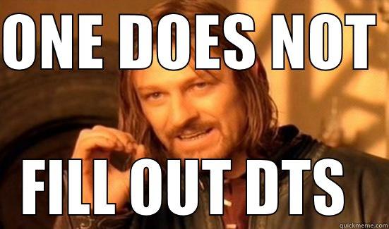 TRUTH ABOUT TRAVEL VOUCHERS - ONE DOES NOT  FILL OUT DTS  Boromir