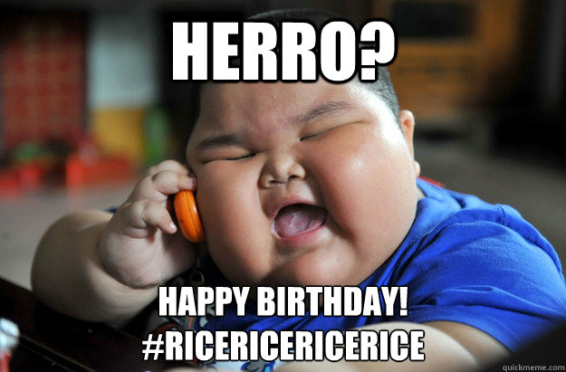 Herro? happy birthday!
#ricericericerice  