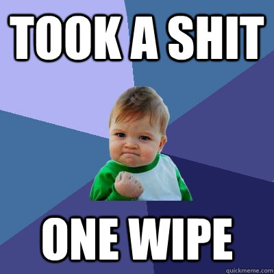 Took a shit one wipe  Success Kid