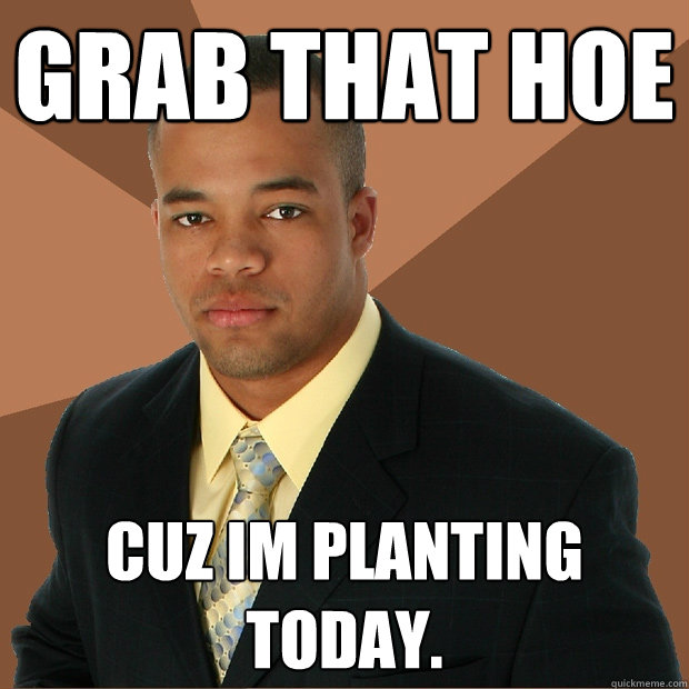 GRAB THAT HOe cuz im planting today.  Successful Black Man