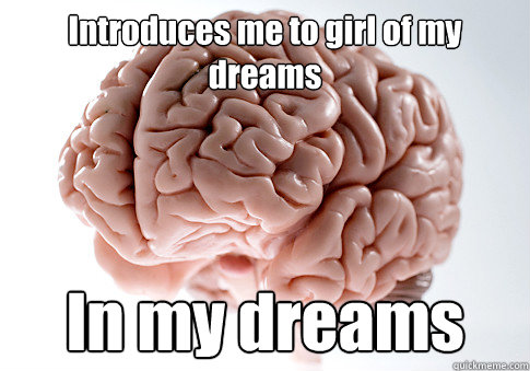 Introduces me to girl of my dreams In my dreams  Scumbag Brain