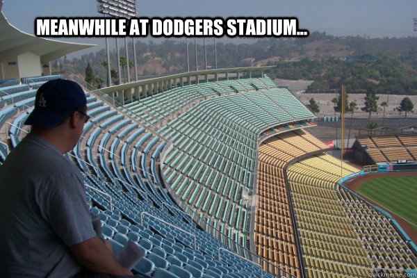 Meanwhile at Dodgers Stadium... - Meanwhile at Dodgers Stadium...  Lonely Fan