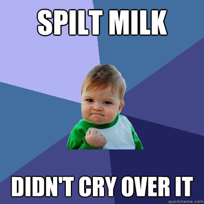 SPILT MILK DIDN'T CRY OVER IT - SPILT MILK DIDN'T CRY OVER IT  Success Kid