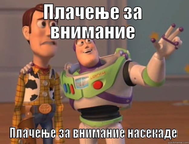 ПЛАЧЕЊЕ ЗА ВНИМАНИЕ ПЛАЧЕЊЕ ЗА ВНИМАНИЕ НАСЕКАДЕ Toy Story