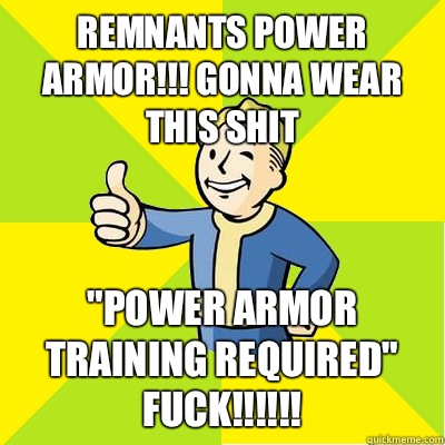 Remnants power armor!!! Gonna wear this shit 