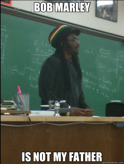 BOB MARLEY IS NOT MY FATHER - BOB MARLEY IS NOT MY FATHER  Rasta Science Teacher