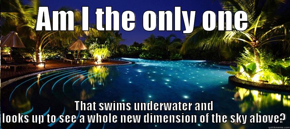 Night Pool - AM I THE ONLY ONE THAT SWIMS UNDERWATER AND LOOKS UP TO SEE A WHOLE NEW DIMENSION OF THE SKY ABOVE? Misc