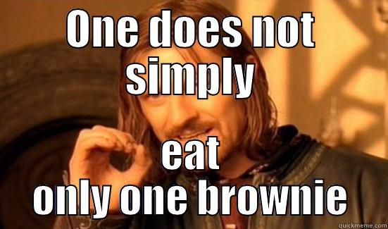 BROWNIE HEAVEN - ONE DOES NOT SIMPLY EAT ONLY ONE BROWNIE Boromir