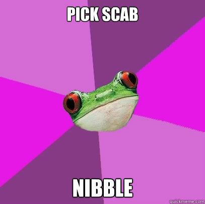 pick scab nibble - pick scab nibble  Foul Bachelorette Frog