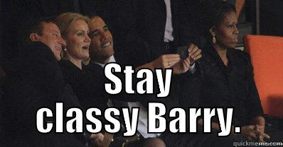 With eyes wide open -  STAY CLASSY BARRY. Misc