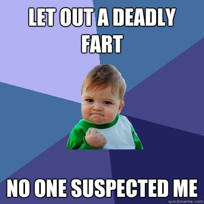 let out a deadly fart no one suspected me - let out a deadly fart no one suspected me  Success Kid