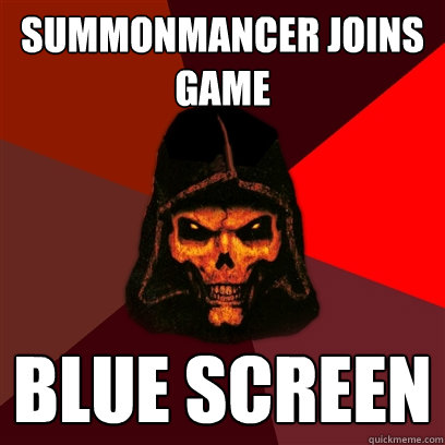 summonmancer joins game blue screen  Diablo