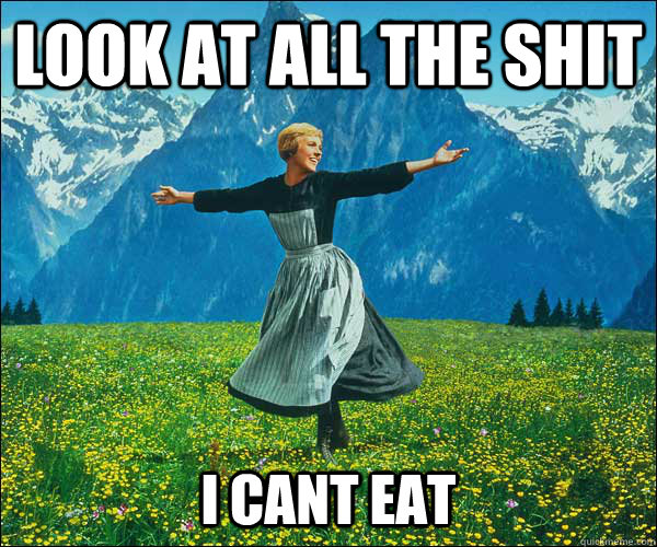 look at all the shit I Cant Eat - look at all the shit I Cant Eat  Sound of Music