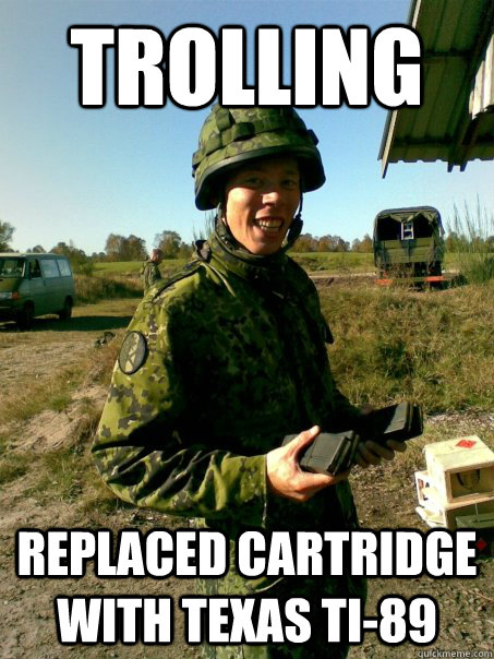 trolling replaced cartridge with texas ti-89  GAY GINGER ARMY