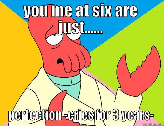 YOU ME AT SIX ARE JUST...... PERFECTION -CRIES FOR 3 YEARS- Futurama Zoidberg 