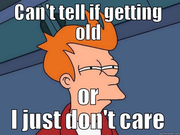 CAN'T TELL IF GETTING OLD OR I JUST DON'T CARE Futurama Fry