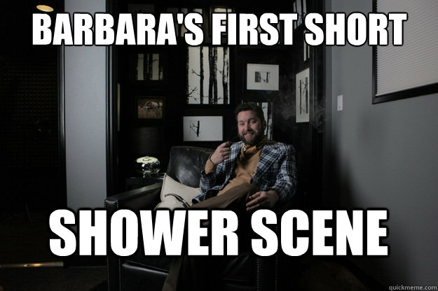 Barbara's first short shower scene - Barbara's first short shower scene  benevolent bro burnie