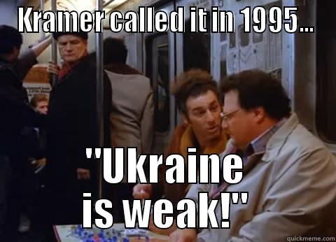 KRAMER CALLED IT IN 1995... 