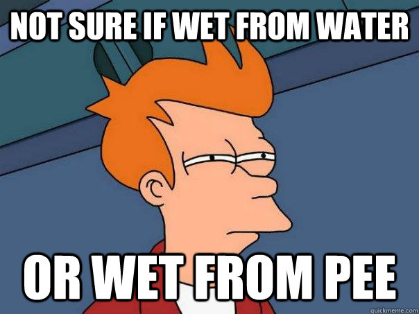 Not sure if wet from water or wet from pee  Futurama Fry