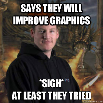 says they will improve graphics *sigh*
at least they tried  Scumbag RuneScape