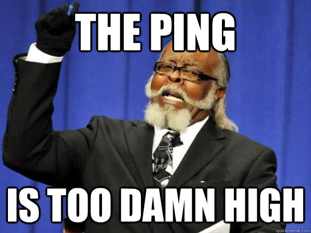 The ping is too damn high - The ping is too damn high  Toodamnhigh