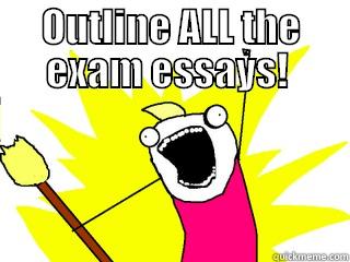 OUTLINE ALL THE EXAM ESSAYS!   All The Things