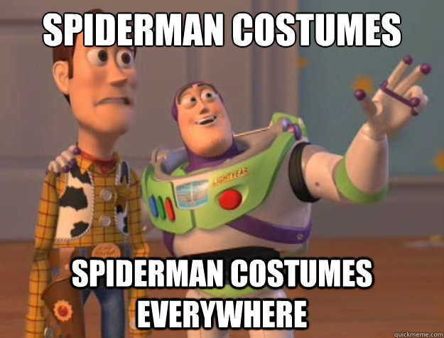 spiderman costumes spiderman costumes everywhere  Buzz Lightyear