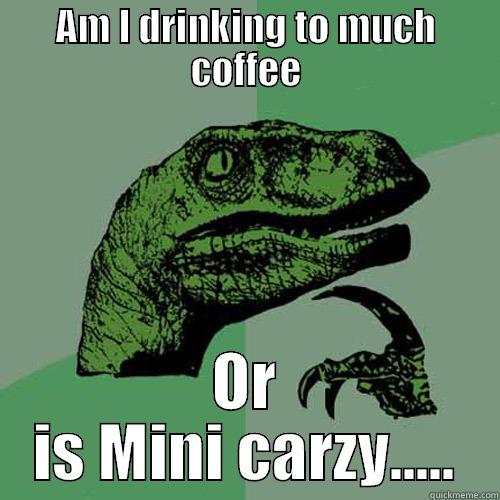 AM I DRINKING TO MUCH COFFEE OR IS MINI CARZY..... Philosoraptor