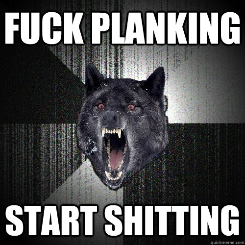 FUCK PLANKING START SHITTING - FUCK PLANKING START SHITTING  Insanity Wolf