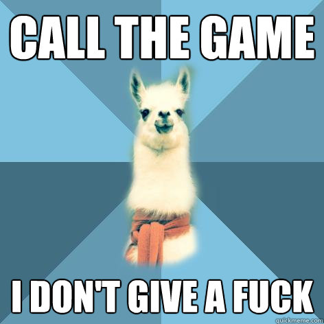 CALL THE GAME I don't give a fuck  Linguist Llama