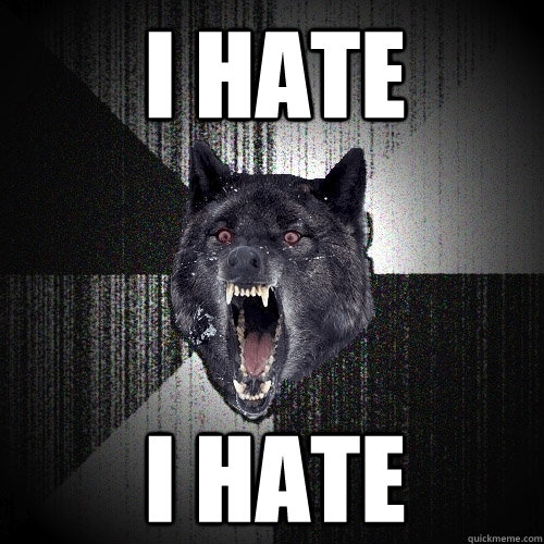 i hate i hate  Insanity Wolf