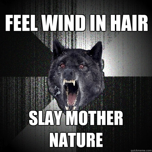 Feel wind in hair slay mother nature  Insanity Wolf