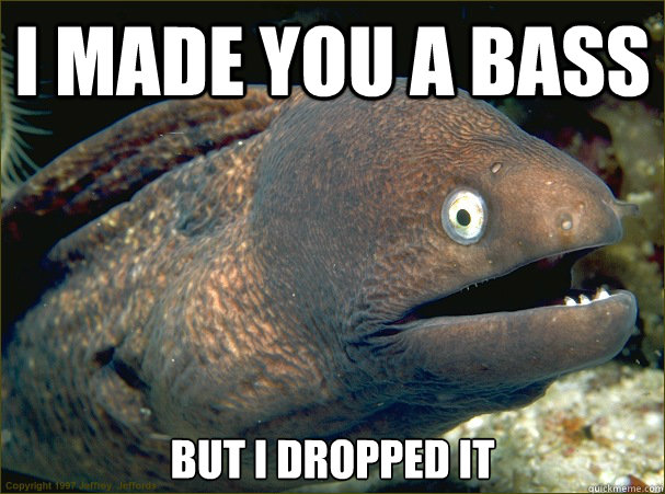 I made you a bass but I dropped it  Bad Joke Eel