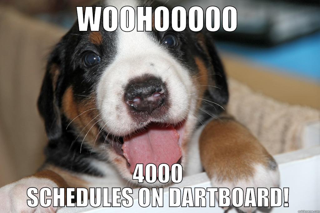 WOOHOOO00 4000 SCHEDULES ON DARTBOARD! Misc