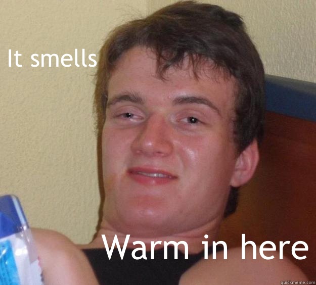 It smells Warm in here  10 Guy